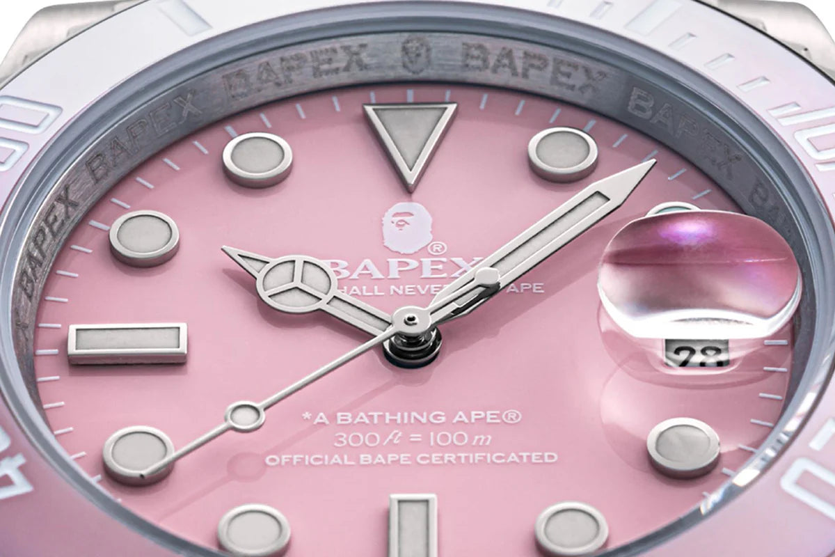 BAPE A Bathing Ape Type 1 Bapex Watch (2022) Pink Silver