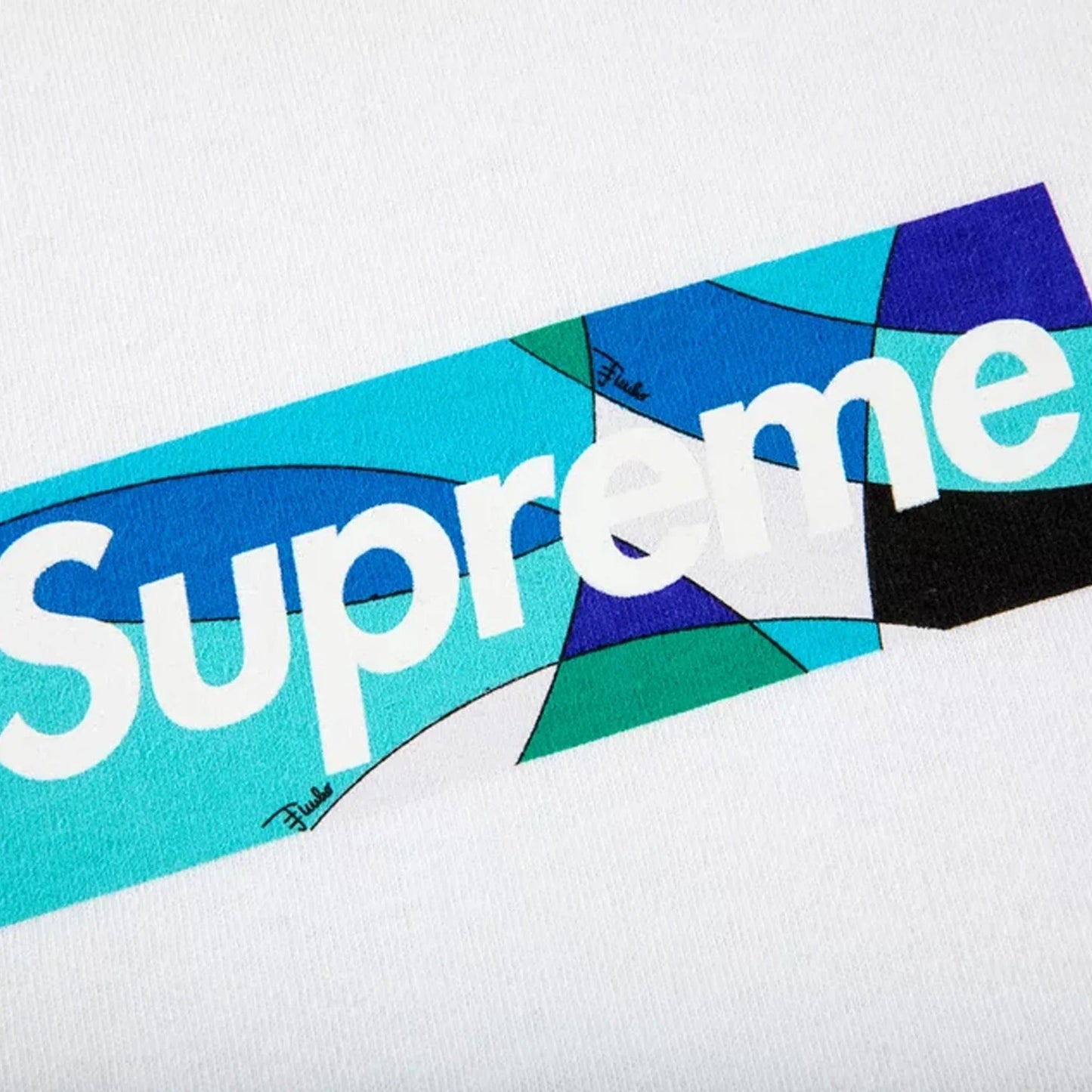 Supreme Emilio Pucci Box Logo Tee White/Blue