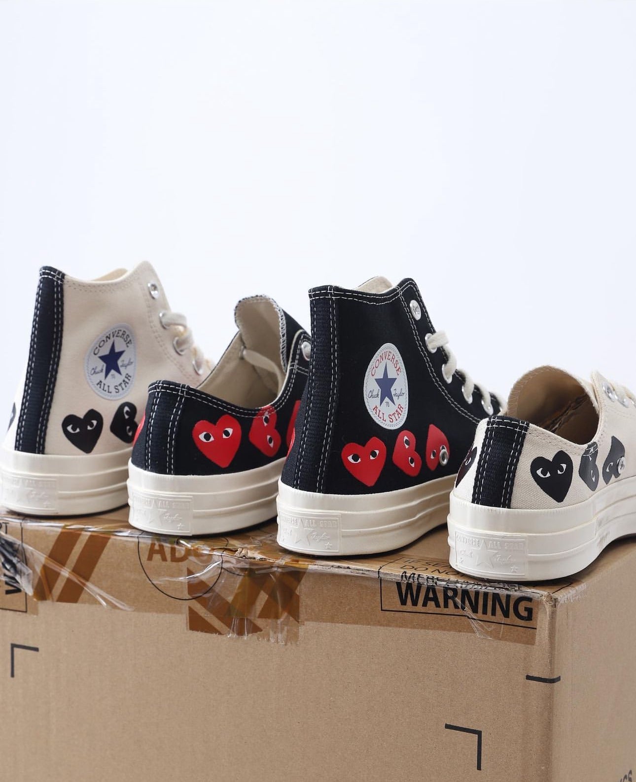 Converse Chuck Taylor All Star 70 Hi Comme des Garcons PLAY Multi-Heart Milk