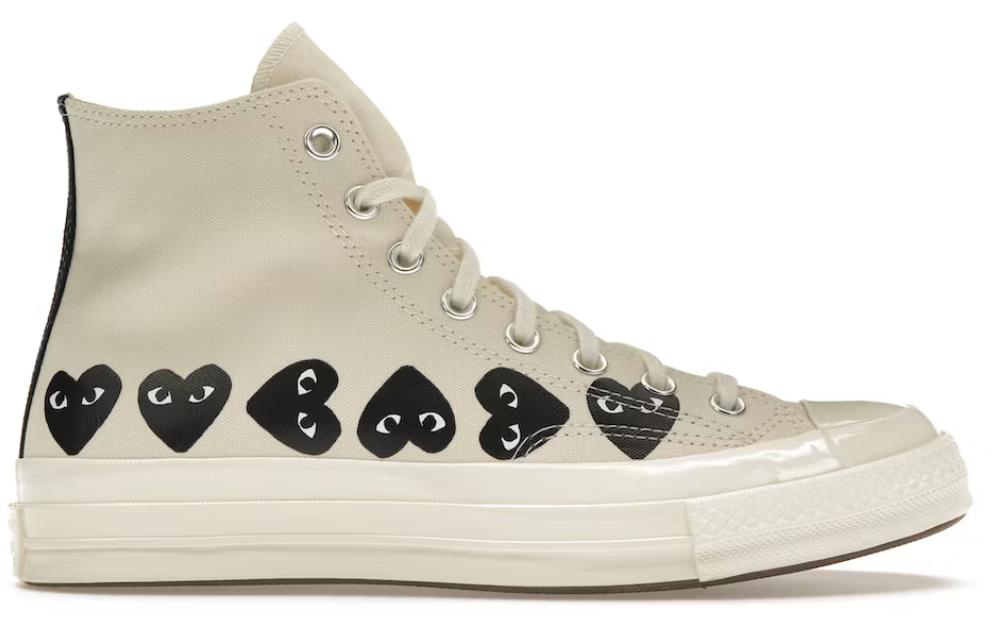 Converse Chuck Taylor All Star 70 Hi Comme des Garcons PLAY Multi-Heart Milk