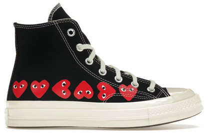 Converse Chuck Taylor All Star 70 Hi Comme des Garcons PLAY Multi-Heart Black