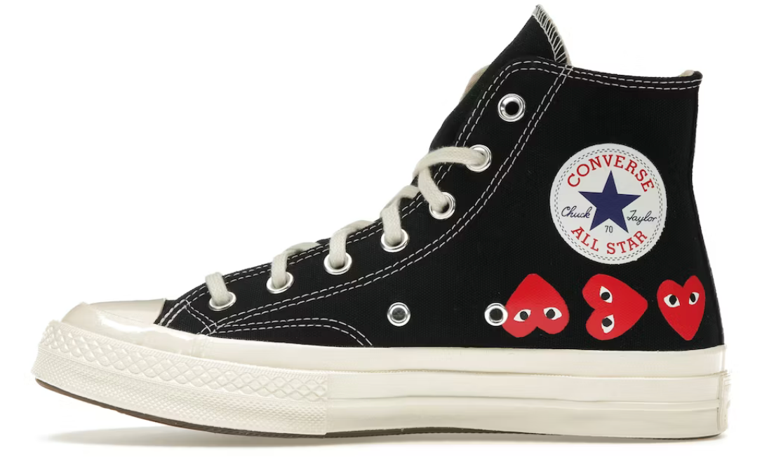 Converse Chuck Taylor All Star 70 Hi Comme des Garcons PLAY Multi-Heart Black