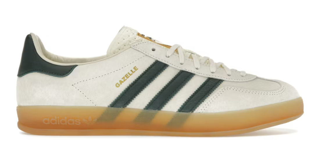 Adidas Gazelle Indoor Cream White Collegiate Green Gum