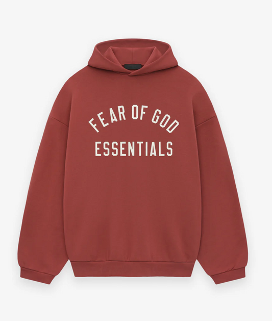 ESSENTIALS Fleece Hoodie Crimson