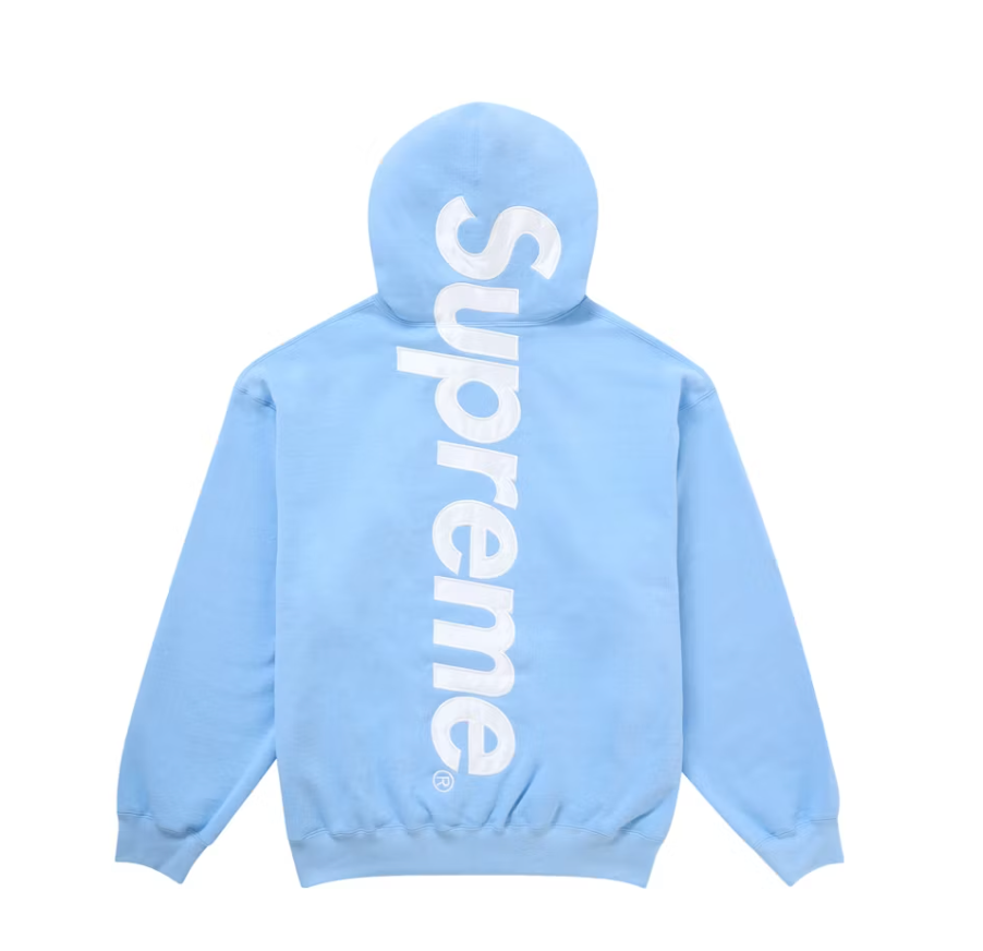 Supreme Satin Applique Hooded Sweatshirt (FW24)