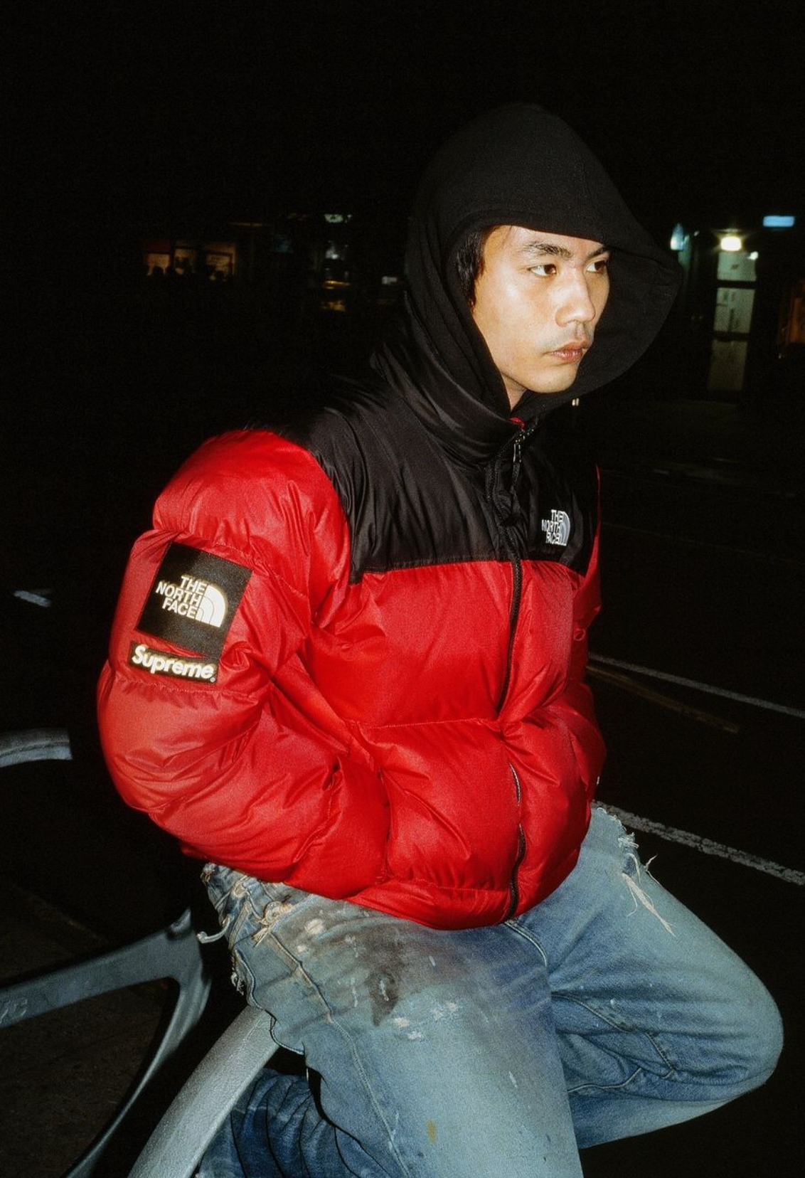 Supreme The North Face Nuptse Jacket Red