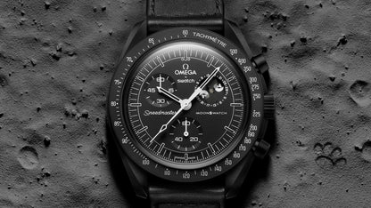 Swatch x Omega Bioceramic Moonswatch Mission To Moonphase Snoopy Black